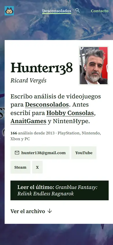 Desconsolados en móvil (390 px)